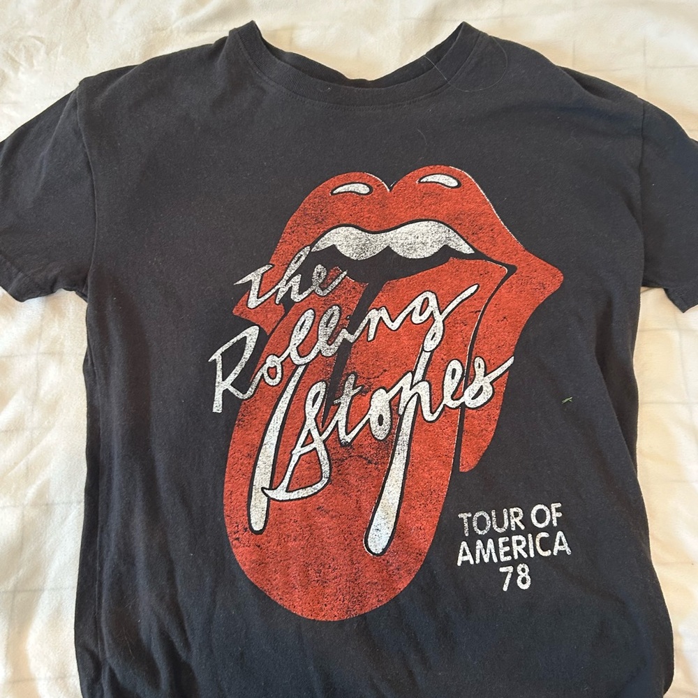 Rolling Stones Black and Red Short Sleeve Tee